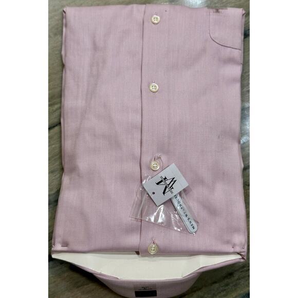 Pronto Uomo Light Pink Non Iron Dress Shirt Size 18 34/35 NWT - Picture 2 of 7